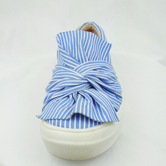 A New Day Blue and White Striped Canvas Boat Shoes - Picture 3 of 4